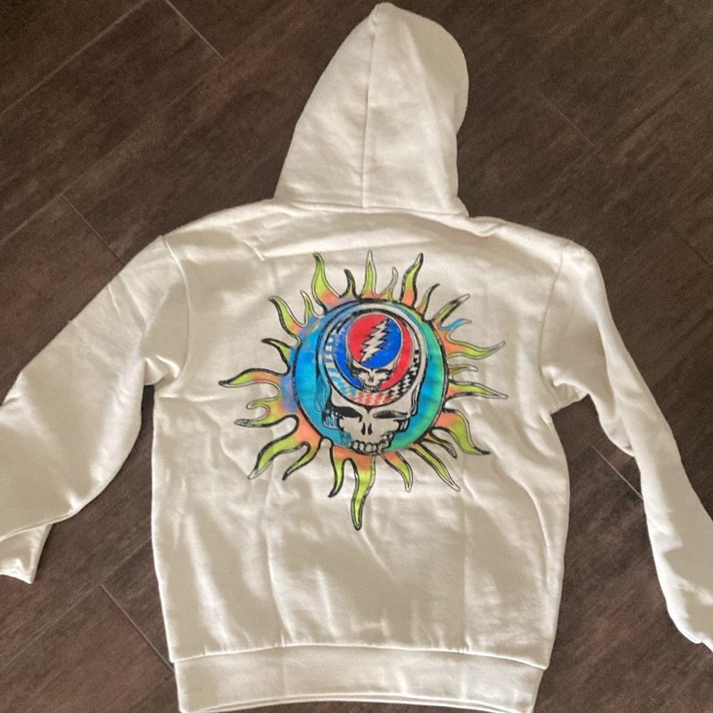 Market ‘Grateful Dead’ Hoodie with Unique Design. Men’s size small.